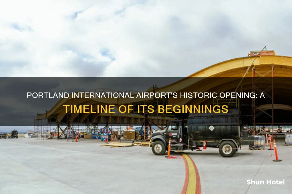 when did portland international airport open