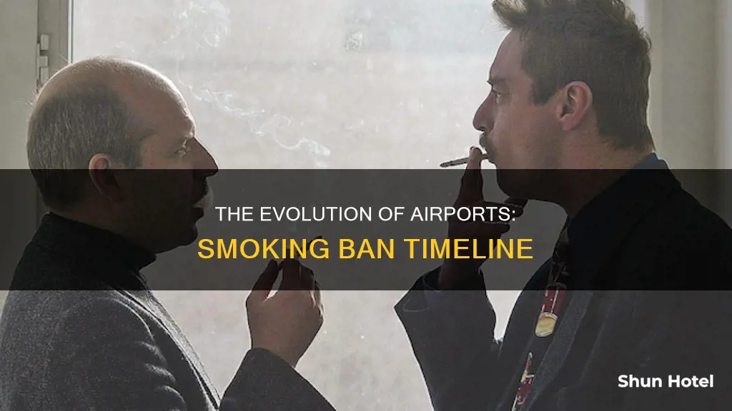 when did smoking stop in airports