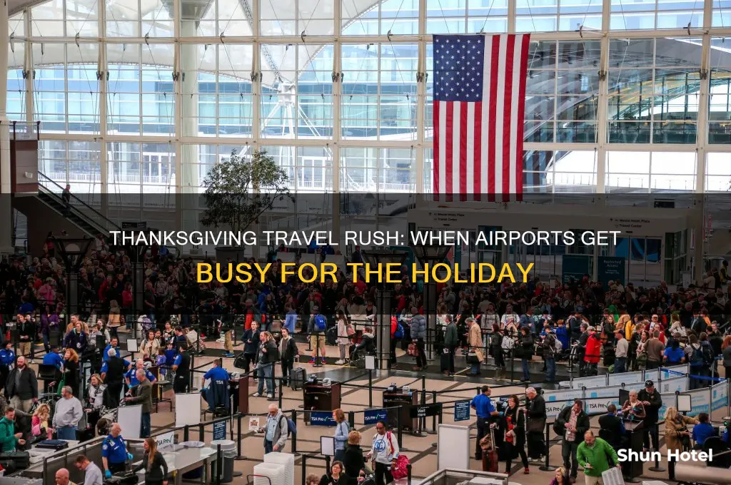 when do airports get busy for thanksgiving