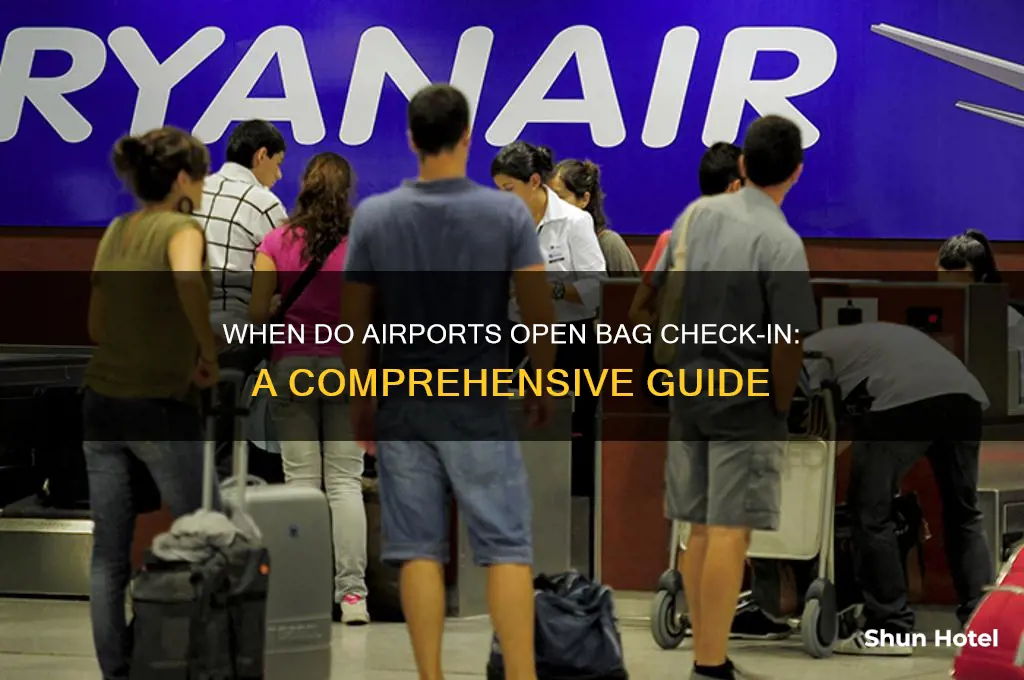 when do airports open up bag check in