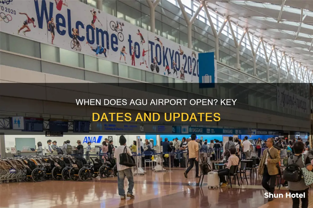 when does agu airport open