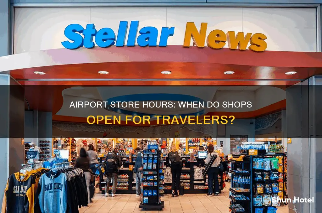 when does store in airport open