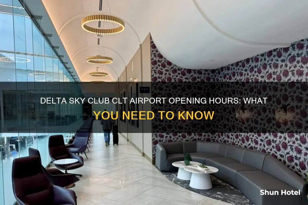 when does the delta sky club at clt airport open