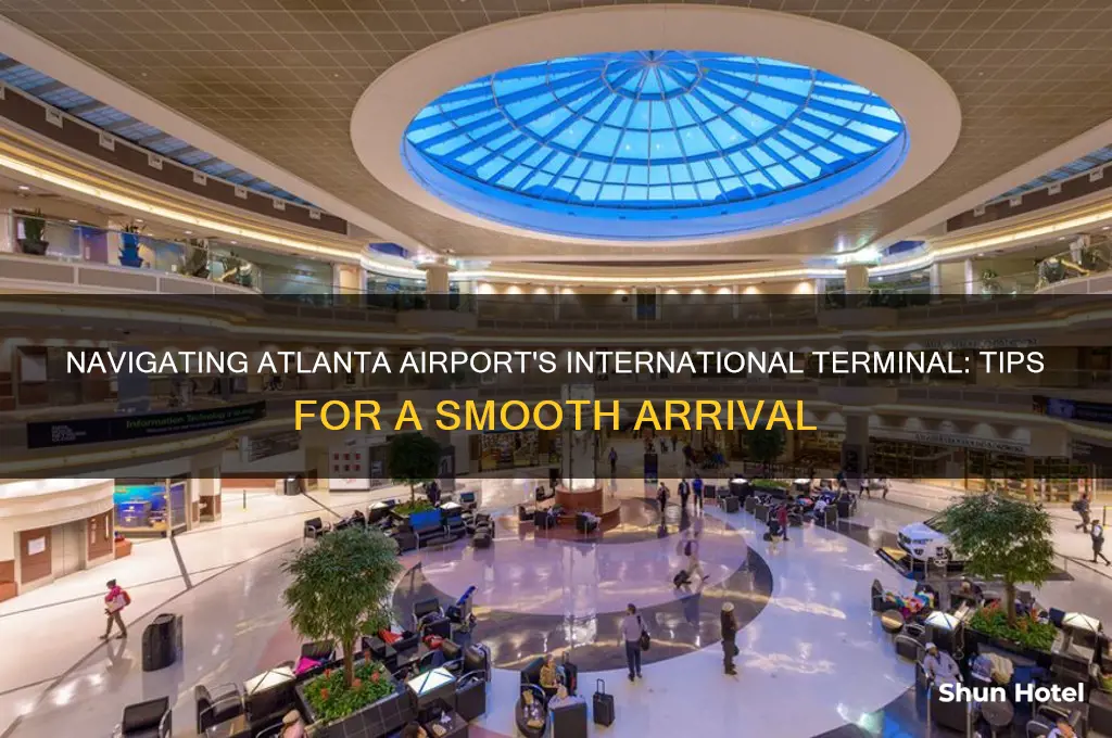 when get to atlanta airport international terminal