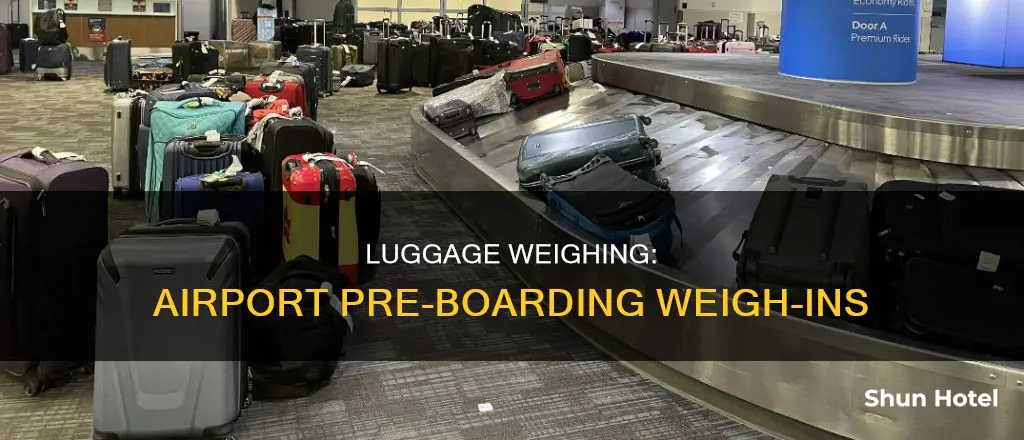 when is luggage weighed in airports