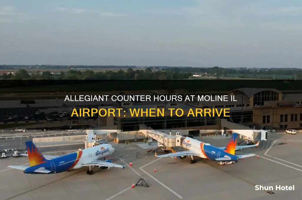 when is the allegiant counter open at moline il airport