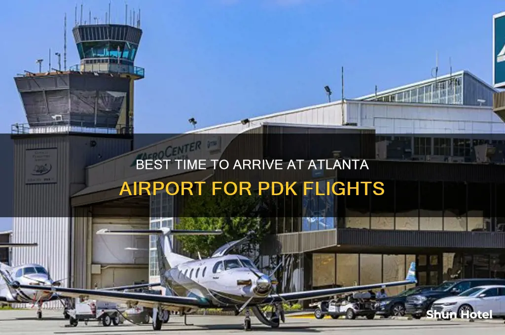 when should i get tp atlanta airport travelling to pdk
