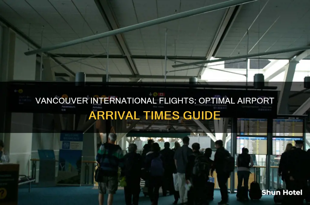 when to arrive at airport for international flight vancouver