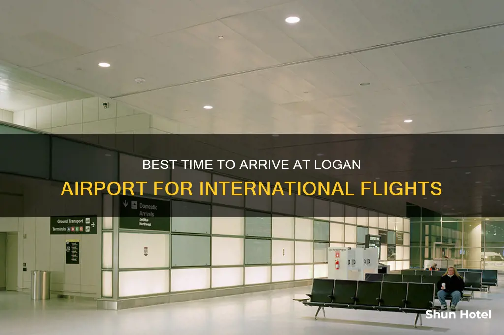 when to arrive at logan airport for international flight
