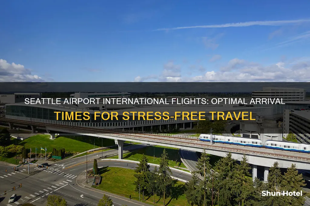 when to arrive at seattle airport for international flight