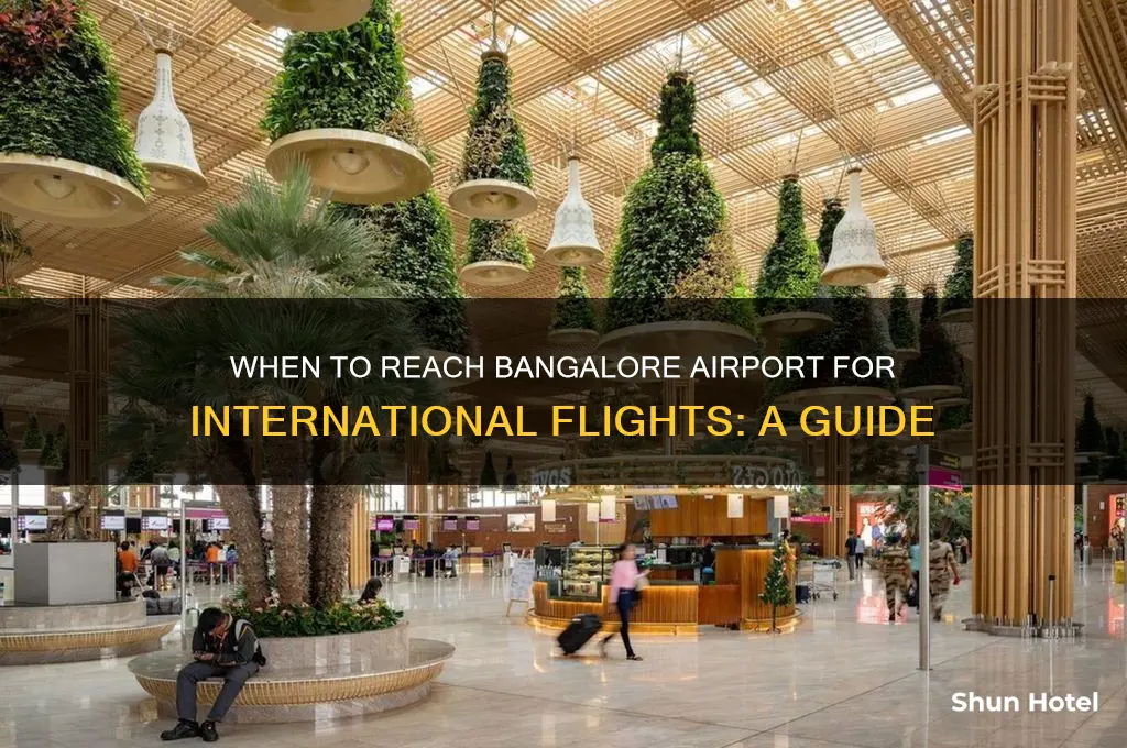 when to reach bangalore airport for international flight
