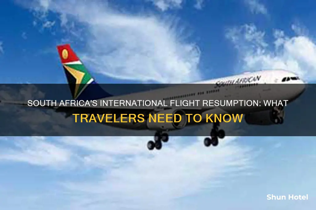 when will sa airports open for international flights