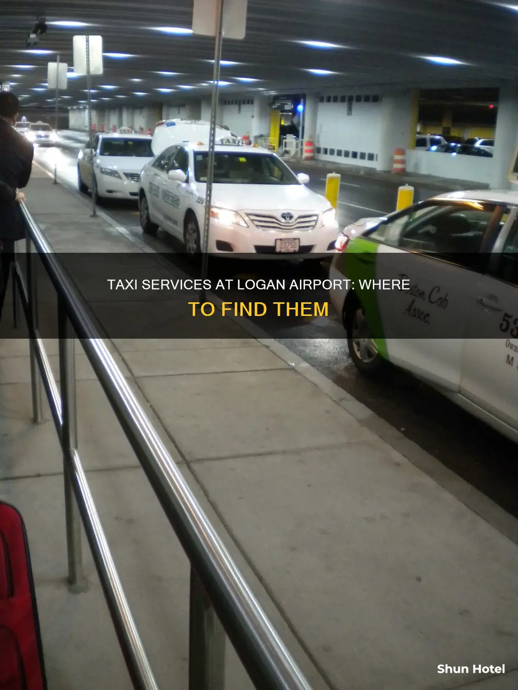 where are taxis at logan airport