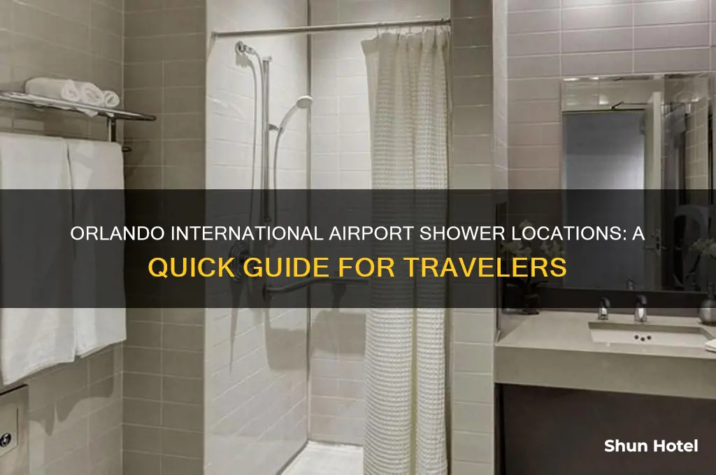 where are the showers located in orlando international airport
