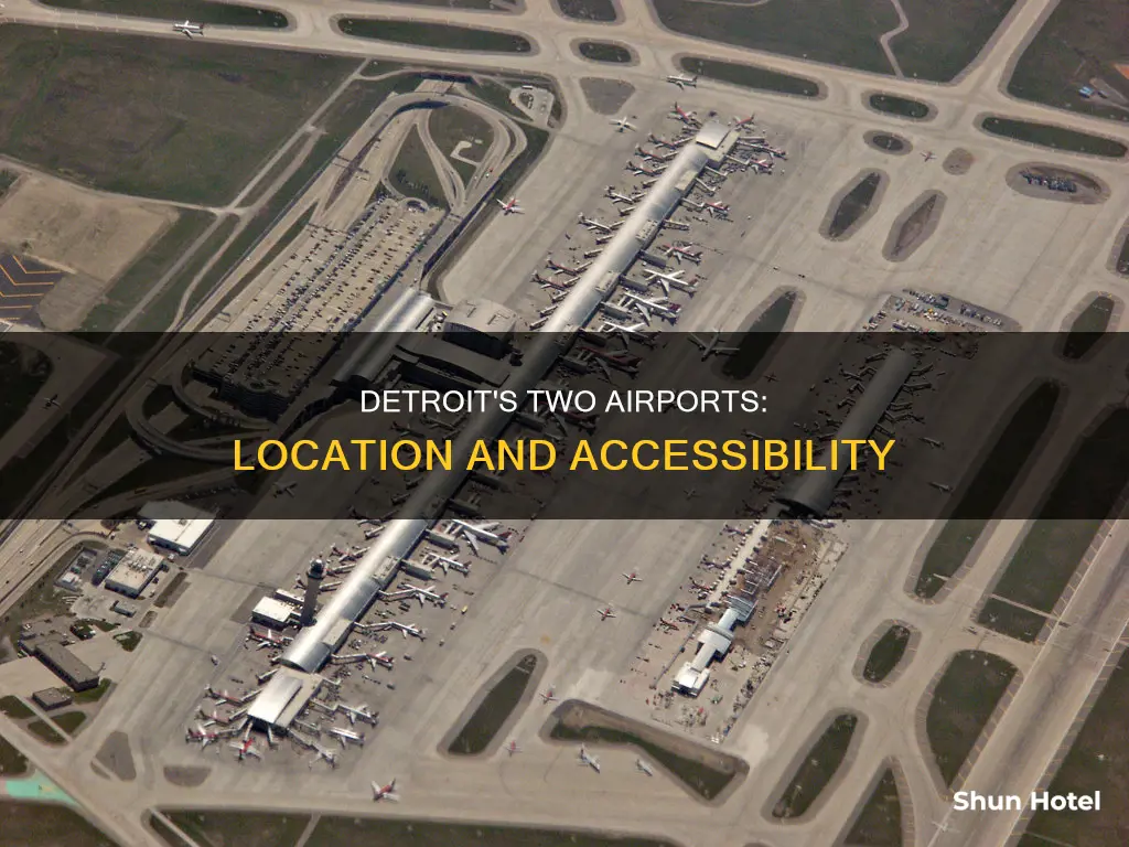where are two detriot airports located