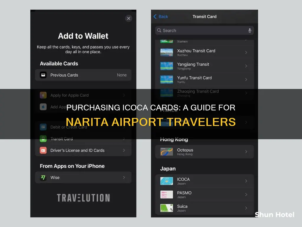 where can i buy an icoca card at narita airport