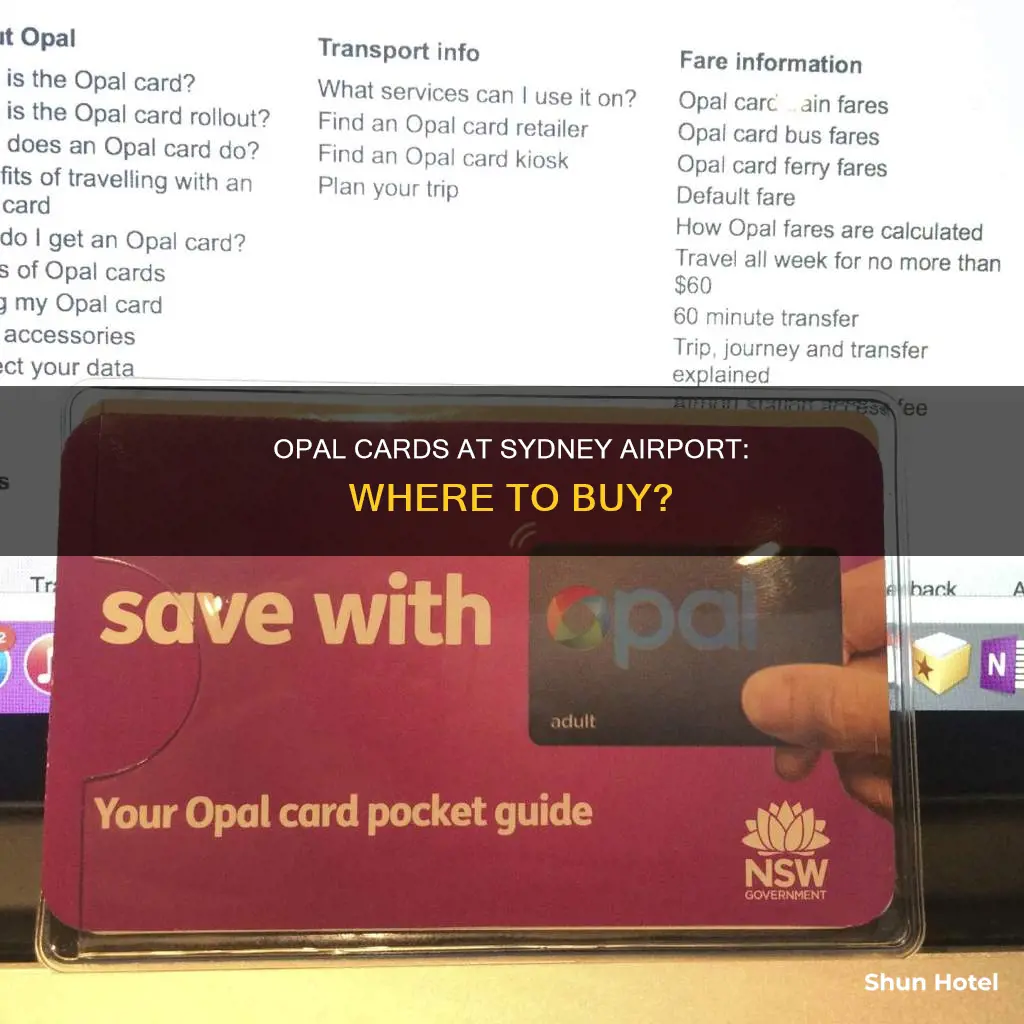 where can i buy an opal card at sydney airport
