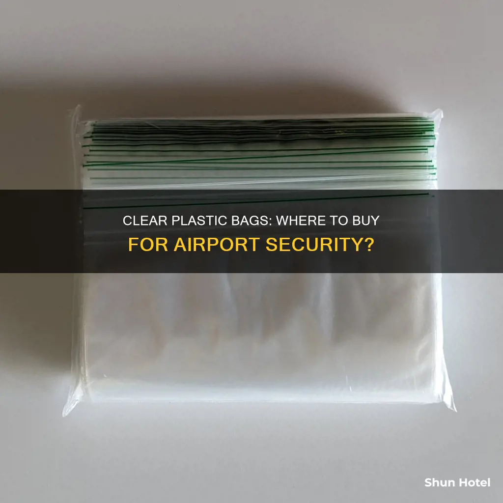 where can i buy clear plastic bags for airport security