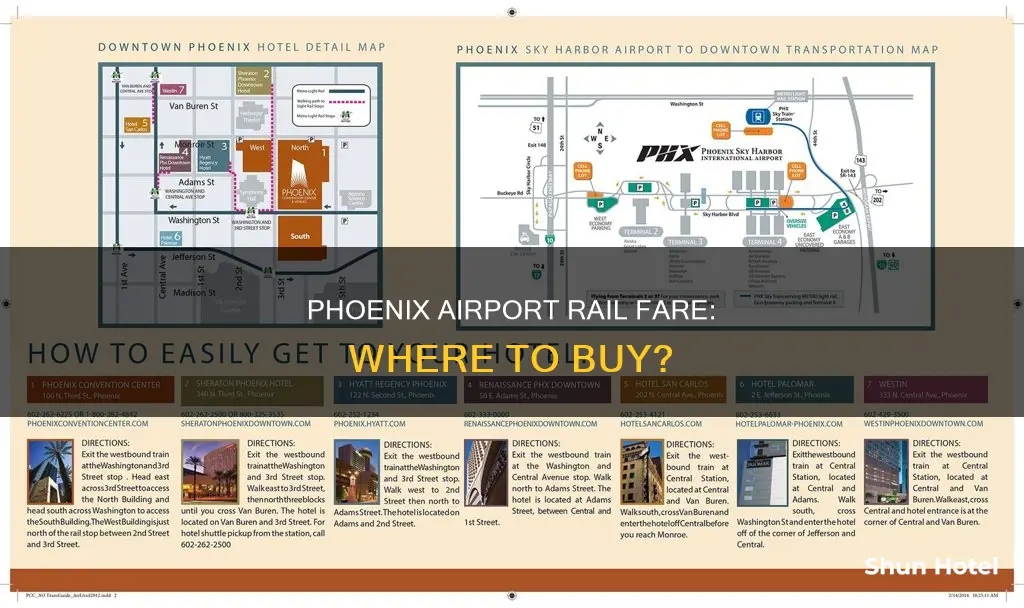 where can i buy rail fare at the phoenix airport
