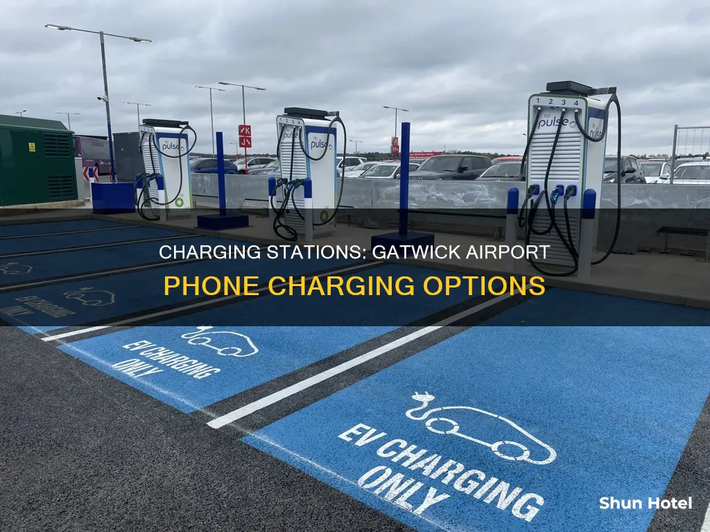 where can i charge my phone at gatwick airport