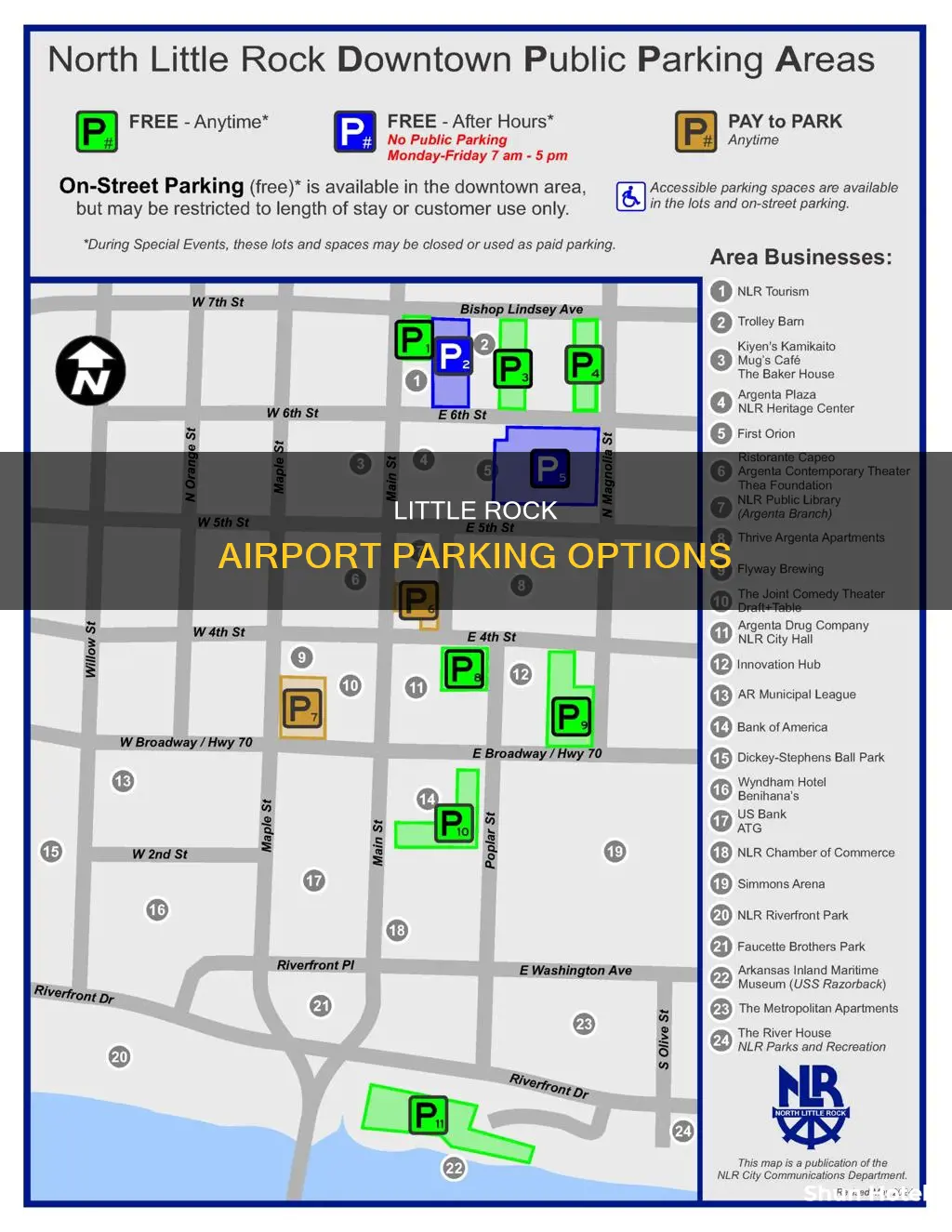where can i park in the little rock airport