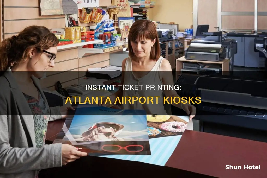 where can i print my ticket inside atlanta airport