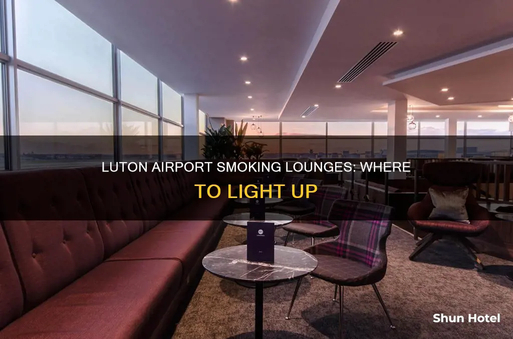 where can i smoke at luton airport