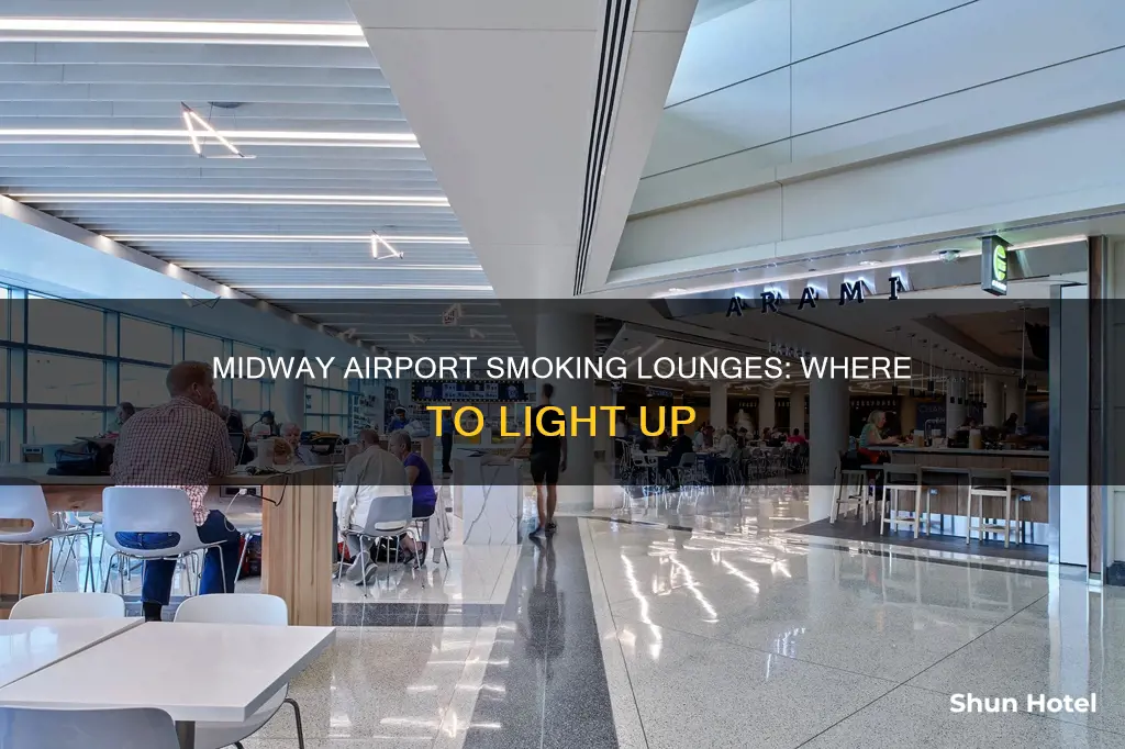 where can i smoke at midway airport