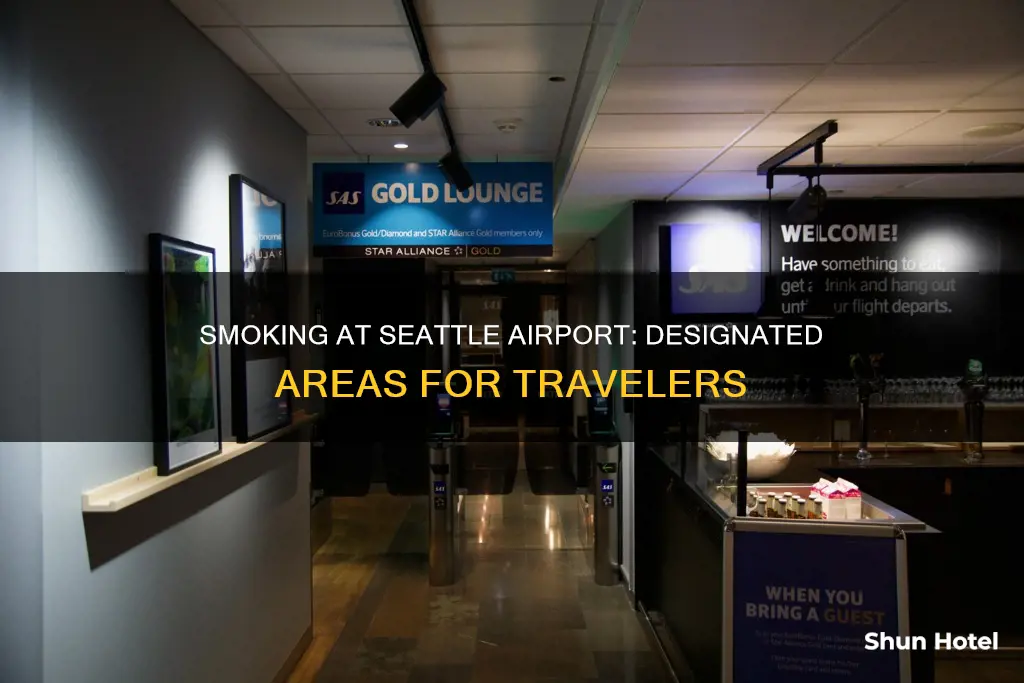 where can i smoke at seattle airport