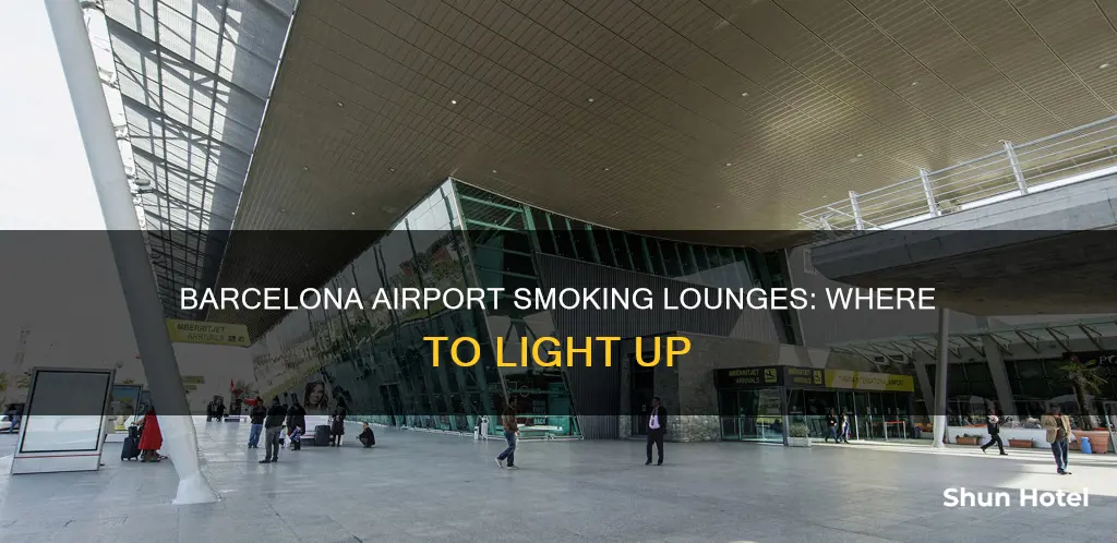 where can i smoke in barcelona airport