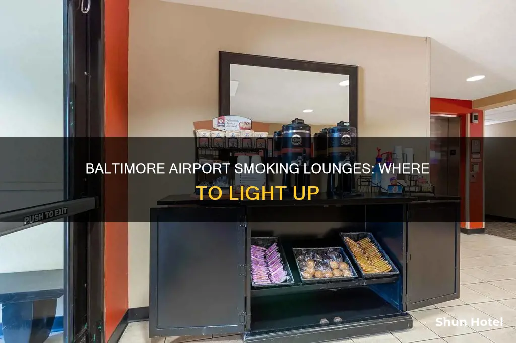 where can u smoke at baltimore airport