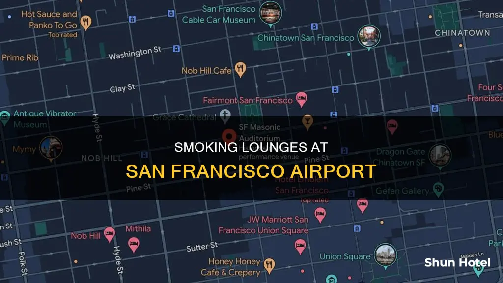 where can u smoke at san francusco airport