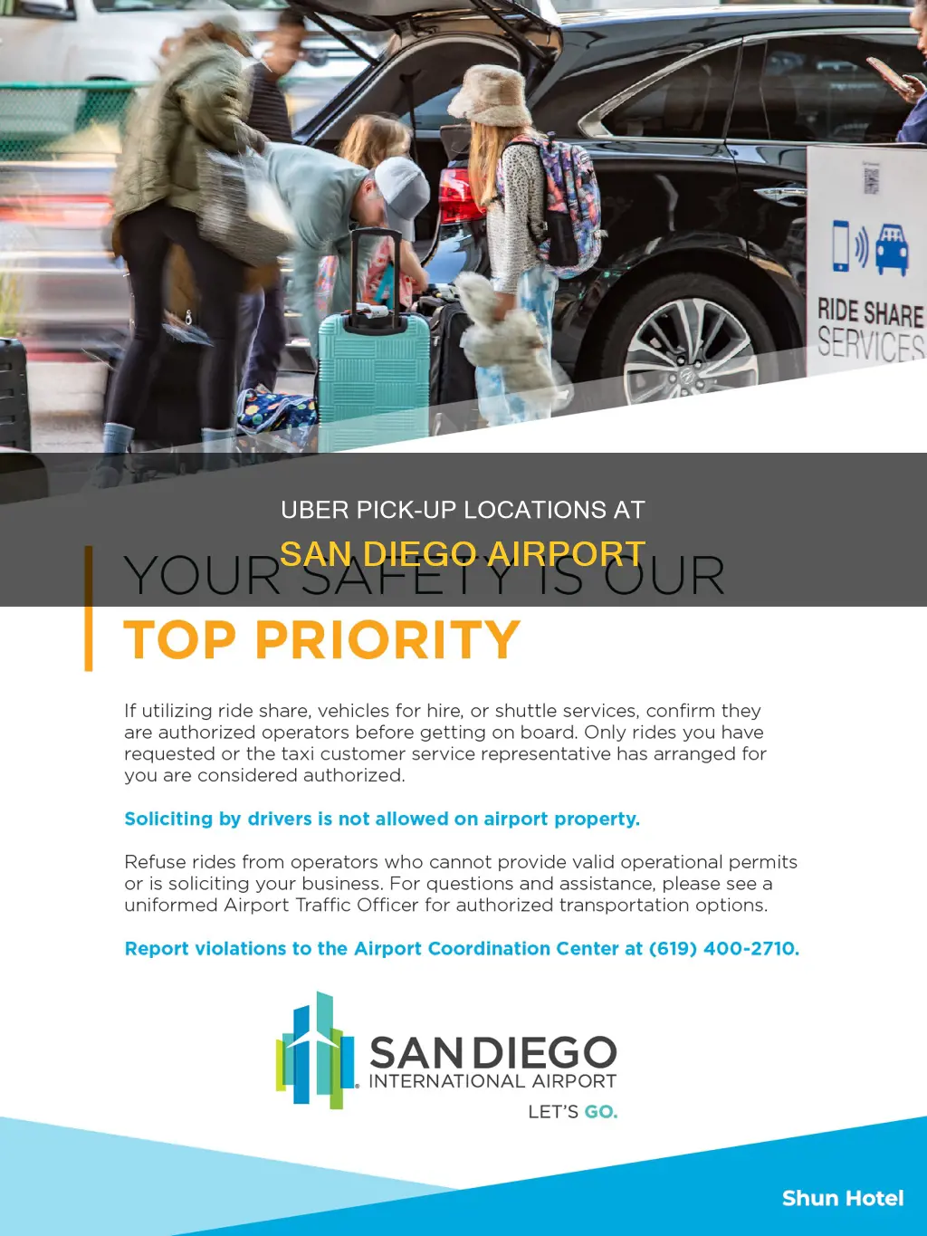 where can uber pick me up at san diego airport