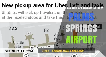 Uber Pickup Point at Palm Springs Airport