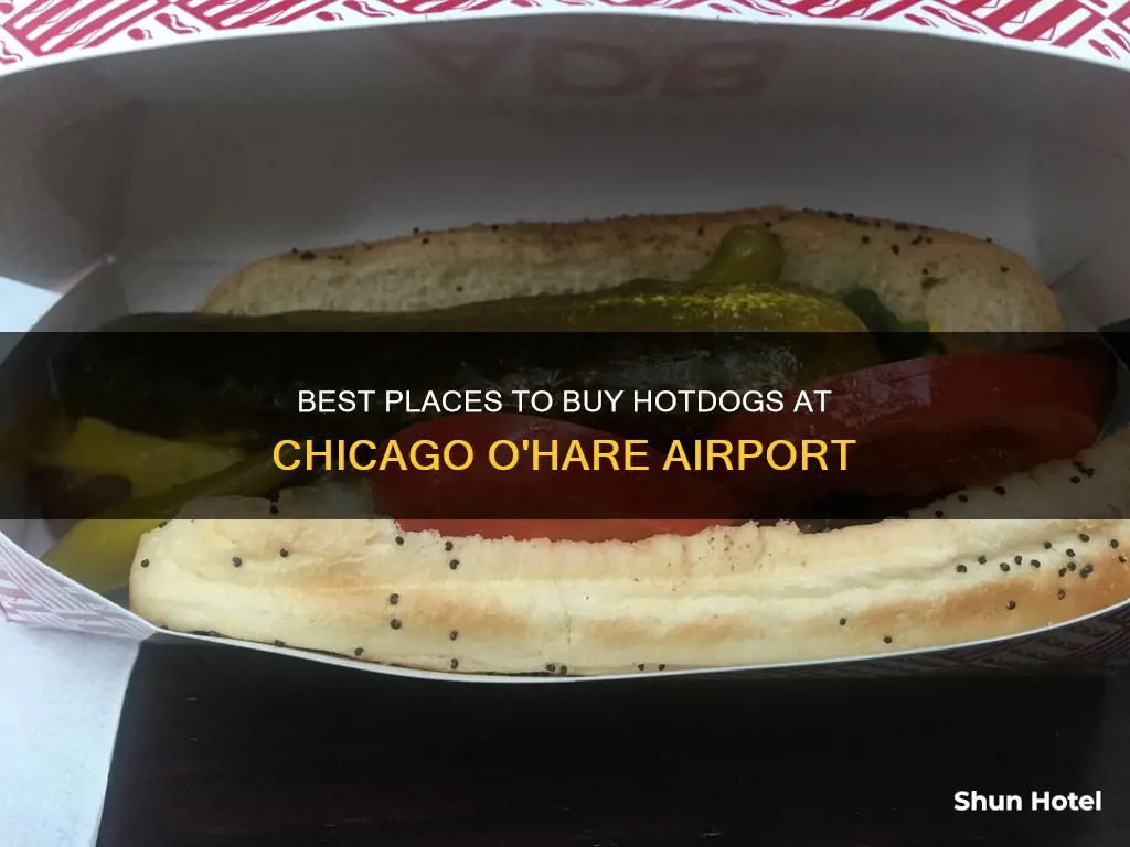 where can you buy a hotdog in chicago ohare airport