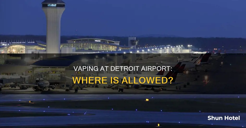 where can you vape detroit airport