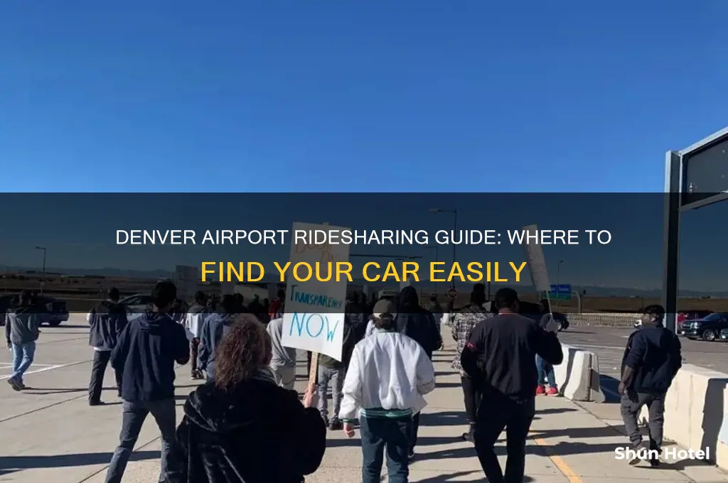 where do you get ridesharing cars at denver airport