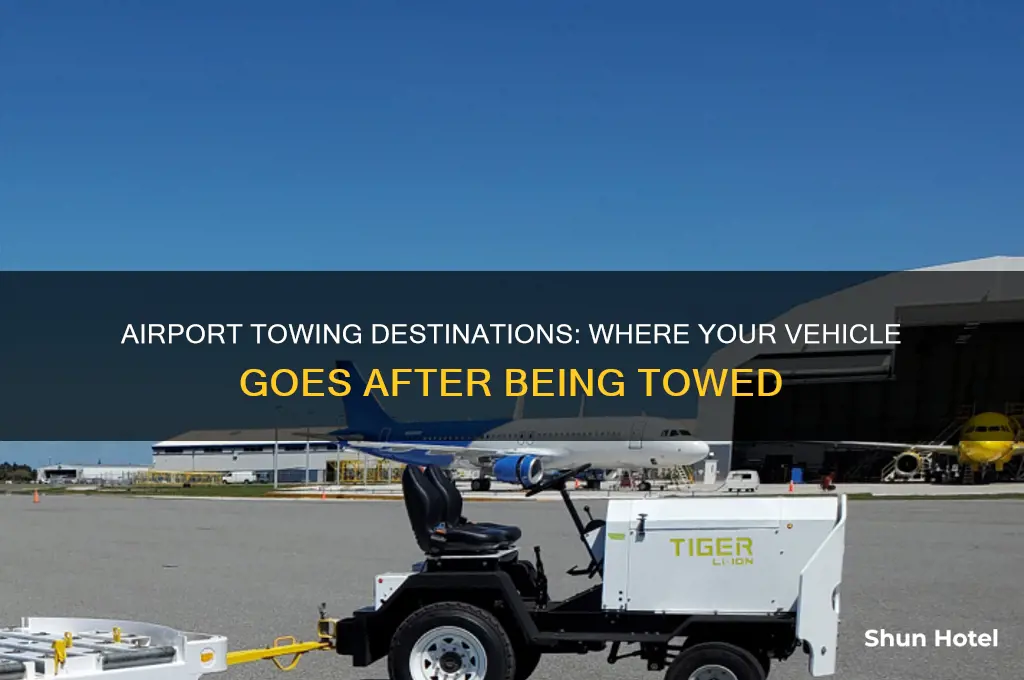 where does a car get towed to from an airport