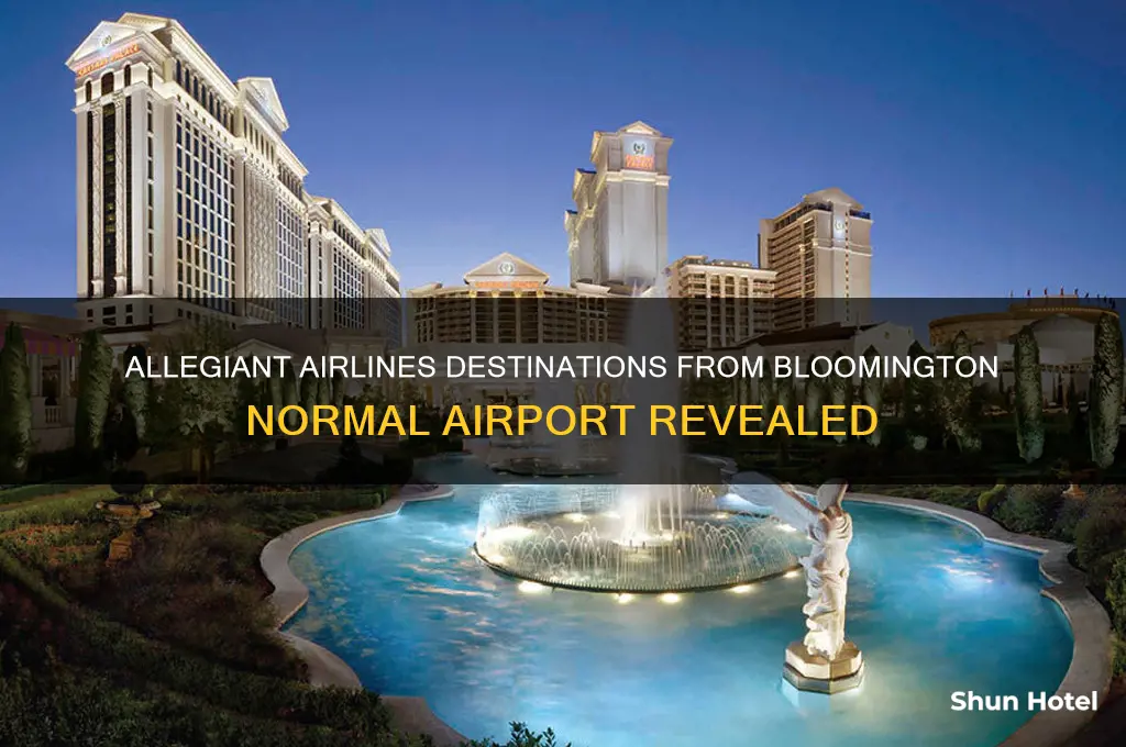 where does allegient fly to from nloomingto normal airport