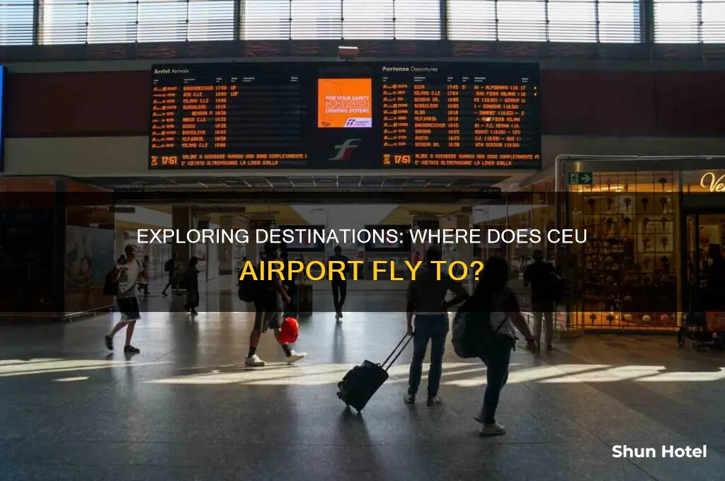 where does ceu airport fly to