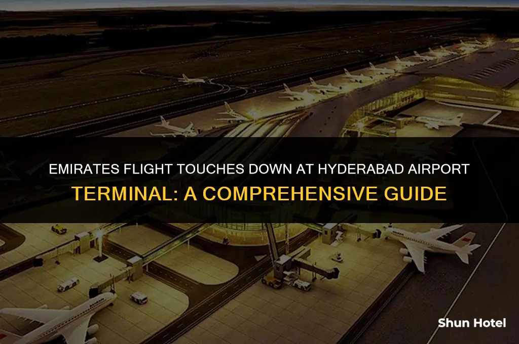 where does emirates flight land in hyderabad airport terminal