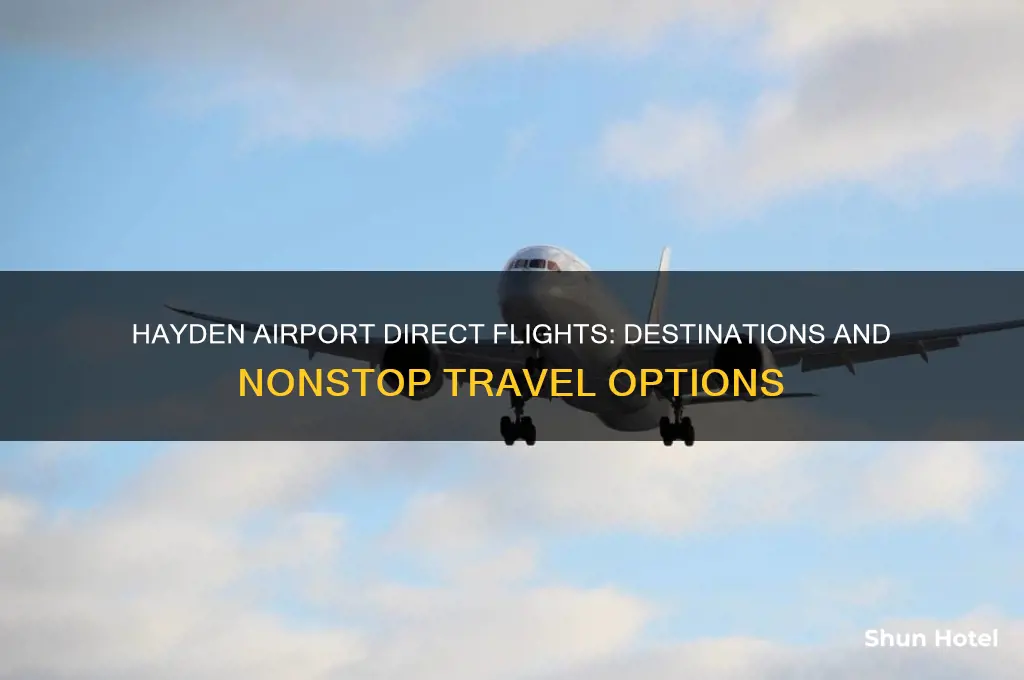 where does hayden airport fly direct to