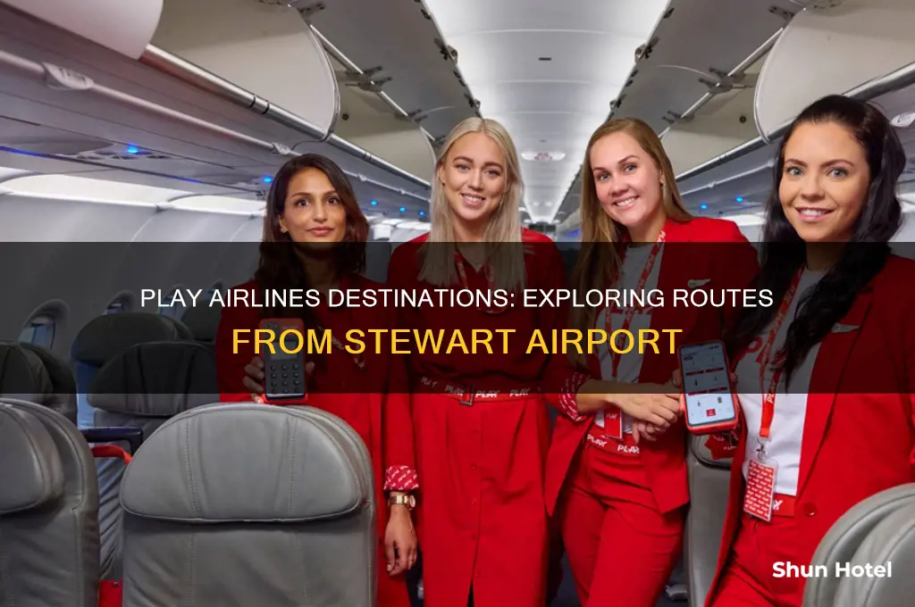 where does play airlines fly from stewart airport
