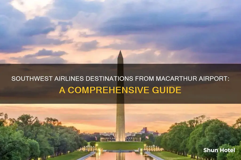 where does southwest airlines fly from macarthur airport