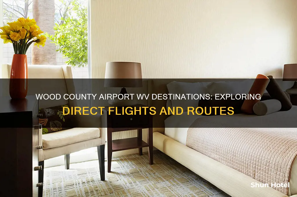 where does wood county airport wv fly to