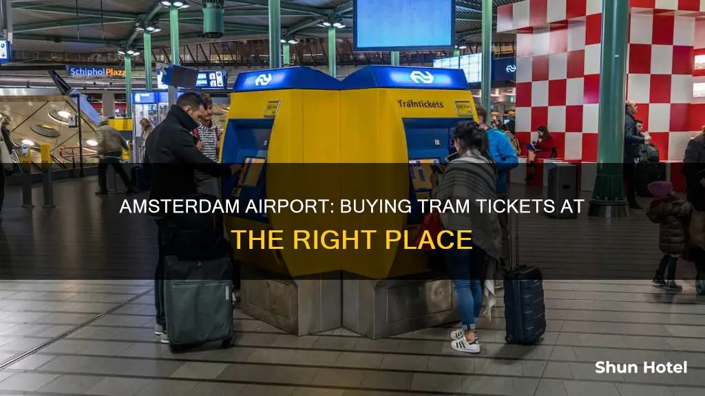 where in the airport can i purchase amsterdam tram tickets