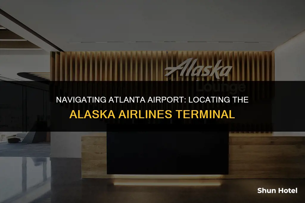 where in the atlanta airport is the alaska airlines terminal