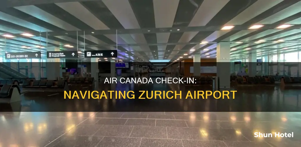 where is air canada check in at zurich airport