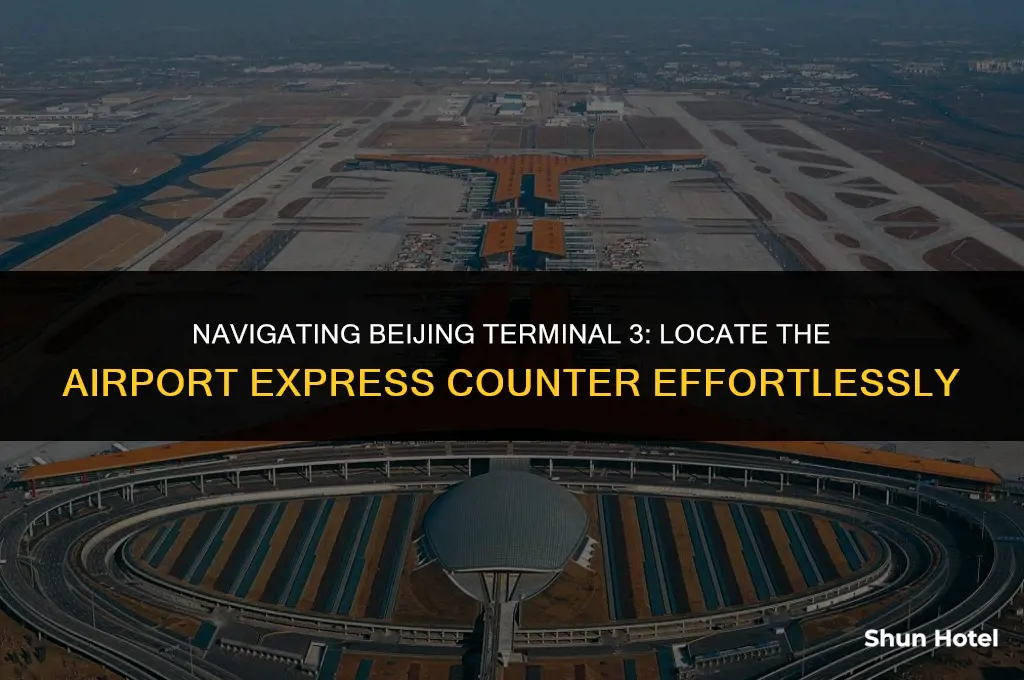 where is airport express counter in beijing terminal 3