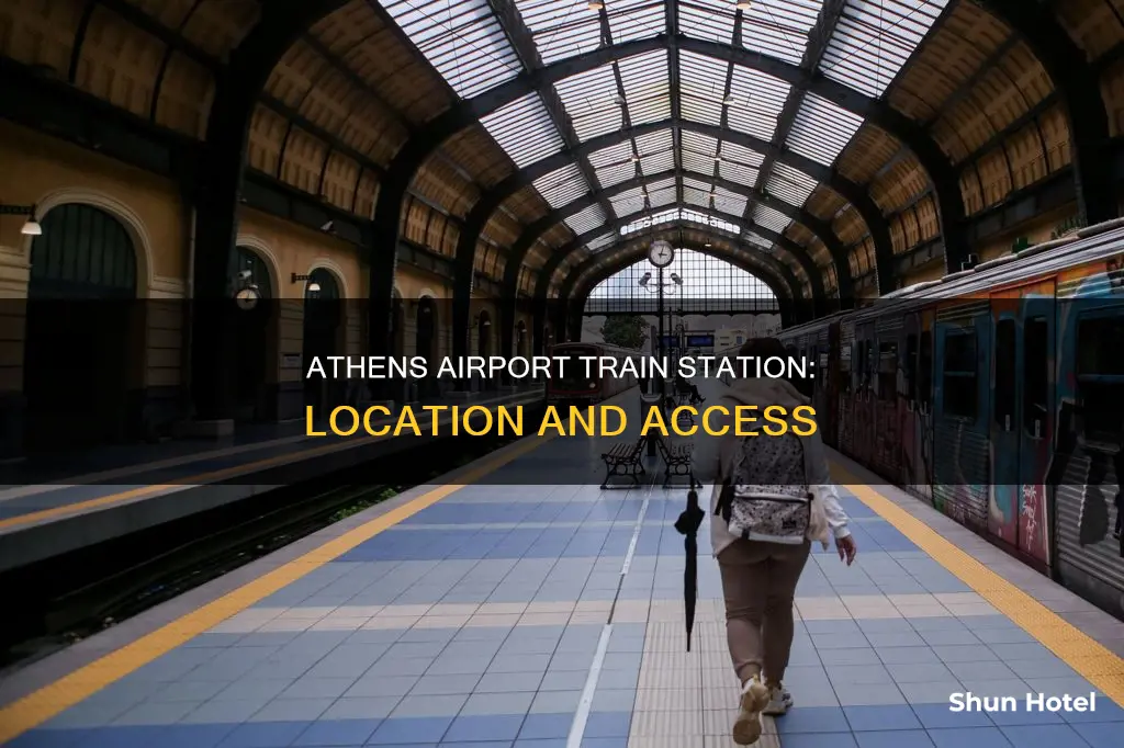 where is athens airport train station